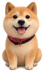 ぷっくり3Dの見本（柴犬）