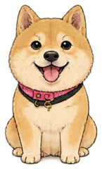やさしいアニメの見本（柴犬）