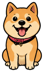 カートゥーンの見本（柴犬）