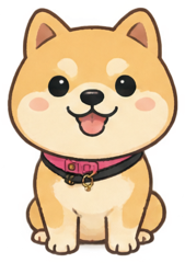 ゆるふわマスコットの見本（柴犬）